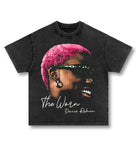 Dennis Rodman Graphic T-Shirt Washed Black