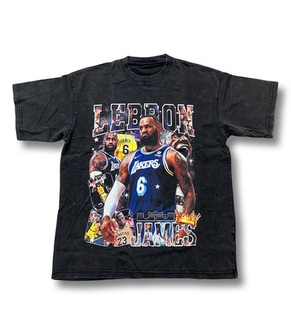 Lebron James Graphic T-Shirt Washed Black