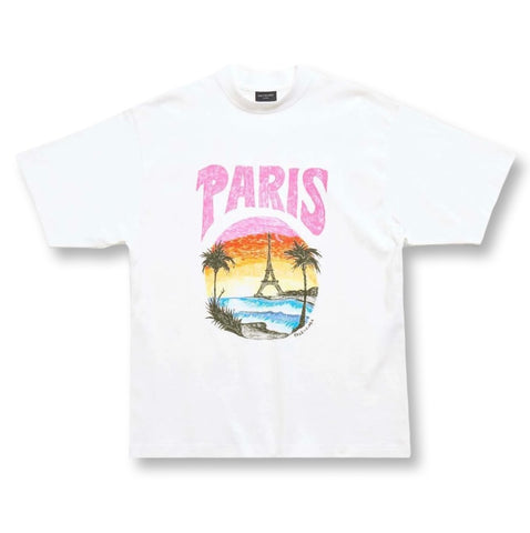 Balenciaga Paris Tropical T-Shirt White/Pink