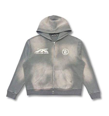 Hellstar Zip Up Hoodie Grey