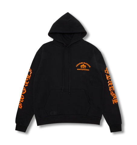 Chrome Hearts Triple Cross Hoodie Black/Orange