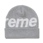 Supreme Bandana Big Logo Beanie Heather Grey