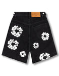 Denim Tears Cotton Wreath Jeans Shorts Black