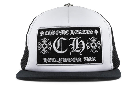 Chrome Hearts Trucker Cap Hollywood Black/White