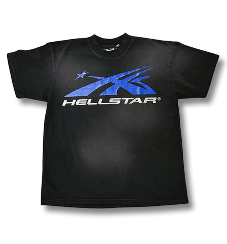 Hellstar Gel Sport Logo T-Shirt Black/Blue