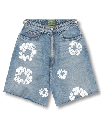 Denim Tears The Cotton Wreath Jeans Shorts Blue