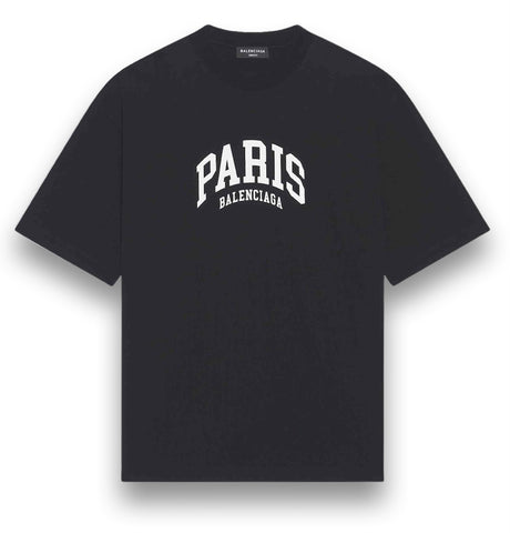 Balenciaga Mens Cities Paris
Medium Fit T-Shirt Black