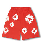 Denim Tears The Cotton Wreath Shorts Red