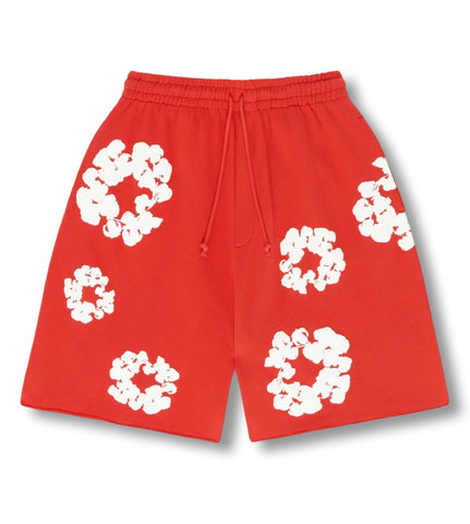 Denim Tears The Cotton Wreath Shorts Red