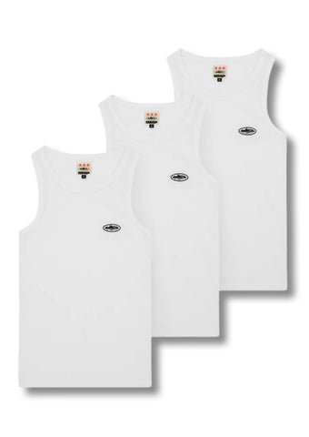 Corteiz HMP Essentials Tank Top (3 Pack) White