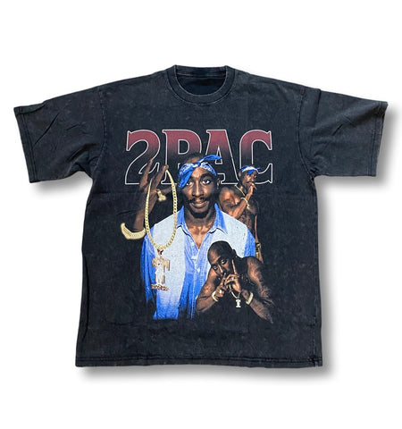 2PAC Graphic T-Shirt Washed Black