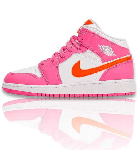 Air Jordan 1 Mid Pinksicle Safety Orange (GS)