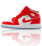 Air Jordan 1 Mid Barcelona Sweater Red Patent (GS)