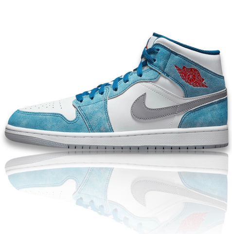 Air Jordan 1 Mid French Blue Fire Red