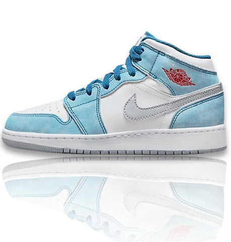 Air Jordan 1 Mid SE French Blue Light Steel (GS)